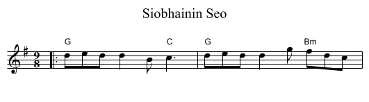 Siobhainin Seo - staff notation