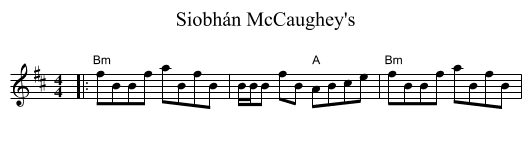 Siobhán McCaughey's - staff notation