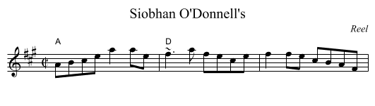 Siobhan O'Donnell's - staff notation
