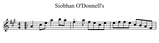 Siobhan O'Donnell's - staff notation
