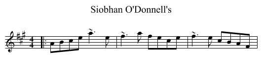 Siobhan O'Donnell's - staff notation