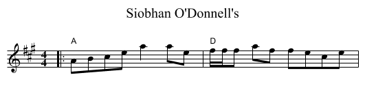 Siobhan O'Donnell's - staff notation