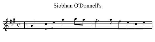 Siobhan O'Donnell's - staff notation