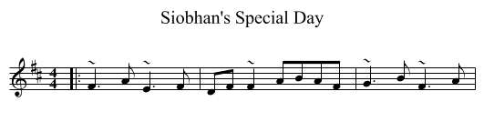 Siobhan's Special Day - staff notation