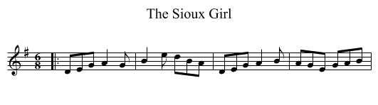Sioux Girl, The  - staff notation
