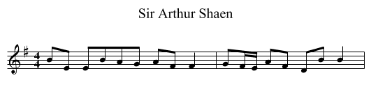 Sir Arthur Shaen - staff notation