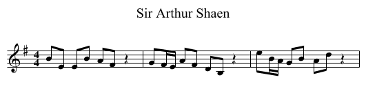Sir Arthur Shaen - staff notation