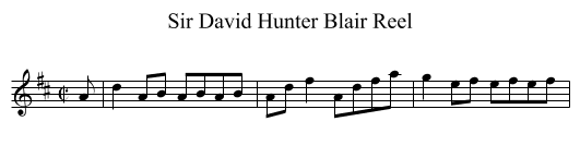 Sir David Hunter Blair Reel - staff notation