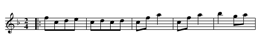 Sir David Hunter Blairs Fancy - staff notation
