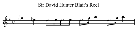 Sir David Hunter Blair's Reel - staff notation