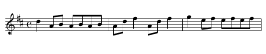 Sir David Hunter Blairs Reel - staff notation