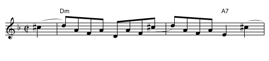 Sir Galahad's Scart - staff notation
