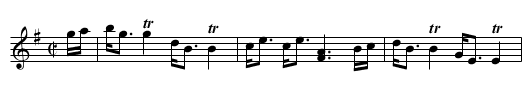 Sir George Clerk of Pennycuick - staff notation