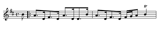 Sir James Douglas - staff notation