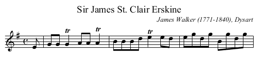 Sir James St. Clair Erskine - staff notation