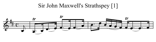 Sir John Maxwell's Strathspey [1] - staff notation