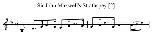 Sir John Maxwell's Strathspey [2] - staff notation
