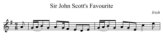 Sir John Scott's Favourite - staff notation