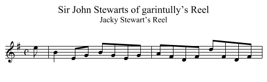 Sir John Stewarts of garintully’s Reel - staff notation