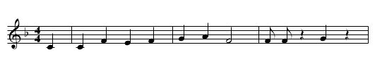 Sir Lionel - staff notation