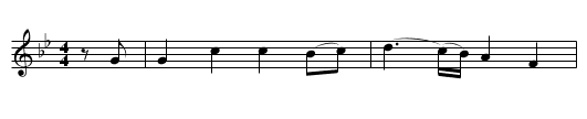 Sir Patrick Spens - staff notation