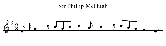 Sir Phillip McHugh - staff notation