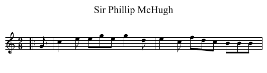 Sir Phillip McHugh - staff notation