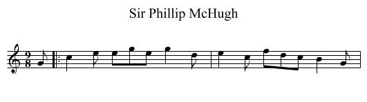 Sir Phillip McHugh - staff notation