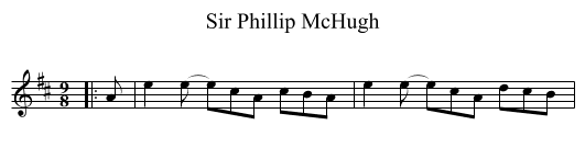 Sir Phillip McHugh - staff notation