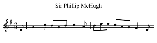 Sir Phillip McHugh - staff notation