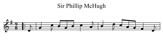 Sir Phillip McHugh - staff notation