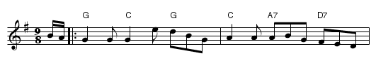 Sir Roger de Coverley - staff notation