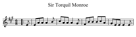 Sir Torquil Monroe - staff notation