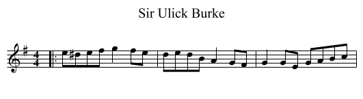 Sir Ulick Burke - staff notation