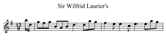 Sir Wilfrid Laurier's - staff notation