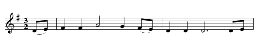 Sir William Gower - staff notation