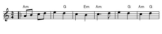 Sirba de Cimpoi - staff notation