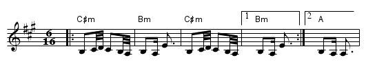 Sirba Pe Loc - staff notation