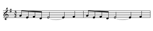 Siriul - staff notation