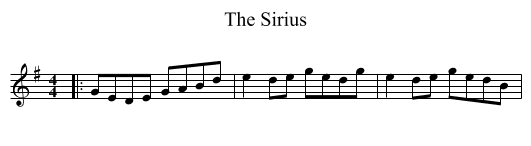 Sirius, The  - staff notation