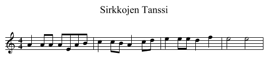 Sirkkojen Tanssi - staff notation