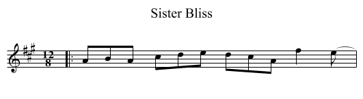 Sister Bliss - staff notation
