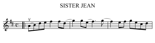 SISTER JEAN - staff notation