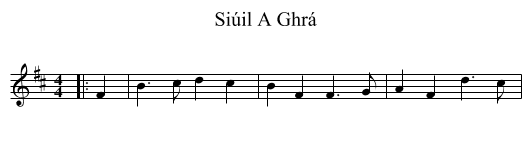 Siúil A Ghrá - staff notation