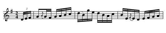 Six Hand Reel - staff notation