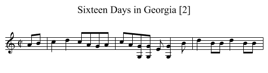 Sixteen Days in Georgia [2] - staff notation