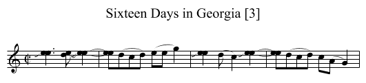 Sixteen Days in Georgia [3] - staff notation