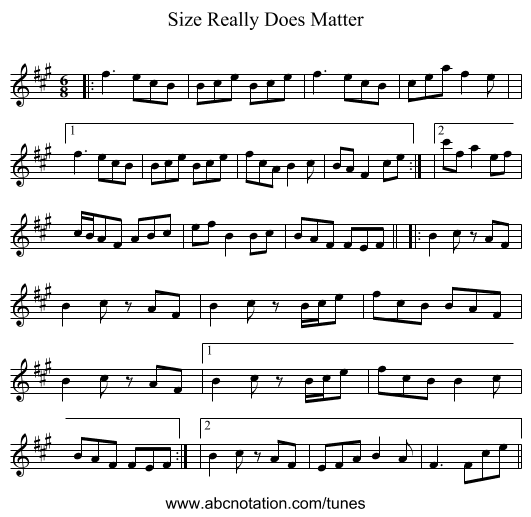 Size Really Does Matter - staff notation