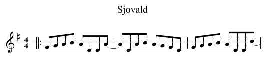 Sjovald - staff notation