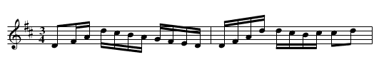 Skaffarepolskan - staff notation
